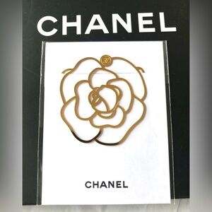CHANEL Gold Camellia Bookmark GWP NWB
